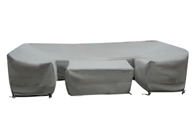 Monterey U Shaped Modular Sofa & Rectangle Coffee Table Firepit Set Covers - image 1