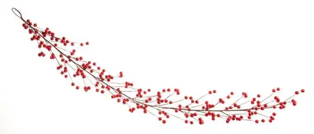 130cm Bright Red Berry Garland