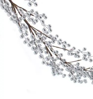 130cm Silver Cluster Berry Garland