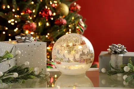 15cm BO Twinkling Crackle Effect Village Ball