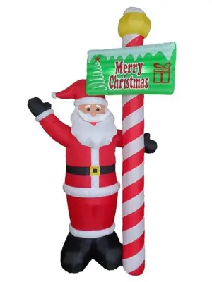 240cm Inflatable Santa with Sign