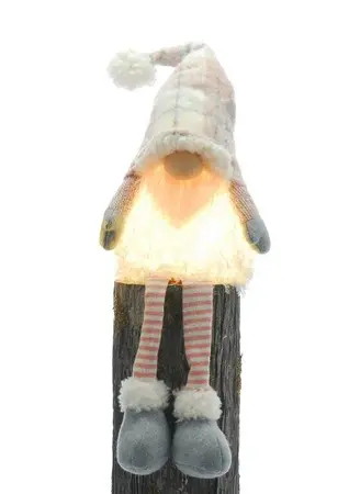 68cm BO Lit Grey/Pink Dangly Leg Gonks
