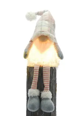 68cm BO Lit Grey/Pink Dangly Leg Gonks
