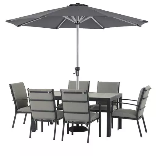Bramblecrest Seville 6 Seat Rectangle Dining Set with Valencia