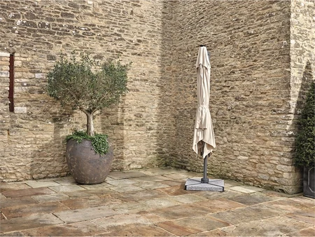 Bramblecrest Truro 3.0m Square Side Post Parasol with Cover - Sand - image 4