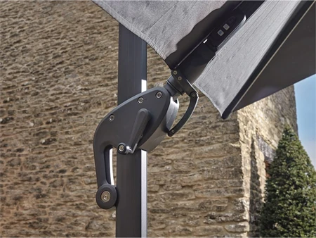 Bramblecrest Truro 3.0m Square Side Post Parasol with Cover - Grey - image 4