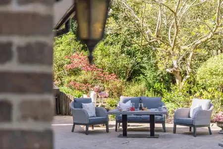 Chillington 4-Seat Lounge Set Adjustable Table - (Anthracite) - image 9