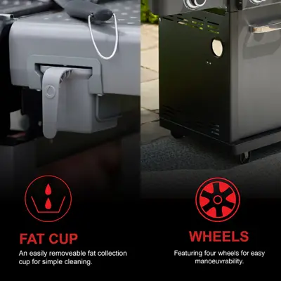 Grillstream Legacy 5 Burner Hybrid with Side Burner - Matt Black - image 4