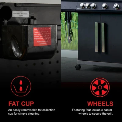 Grillstream Stealth 4 Burner with Side Burner - Matt Black - image 5