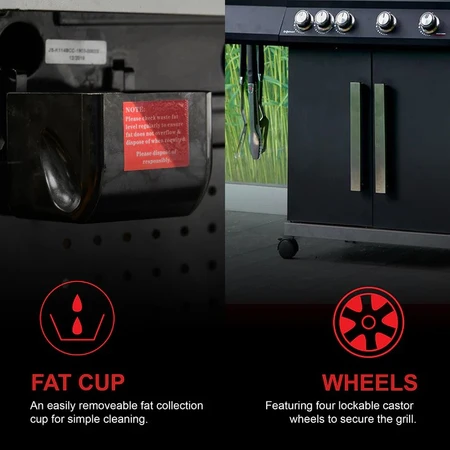 Grillstream Stealth 6 Burner with Side Burner - Matt Black - image 6