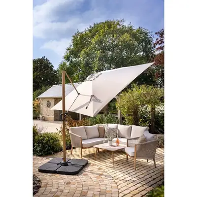 Hartman Aegean Folie 2.5m Square Cantilever Parasol - Dove - image 3