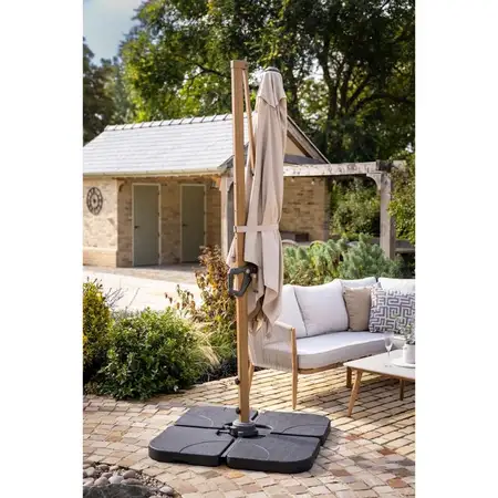 Hartman Aegean Folie 2.5m Square Cantilever Parasol - Dove - image 4