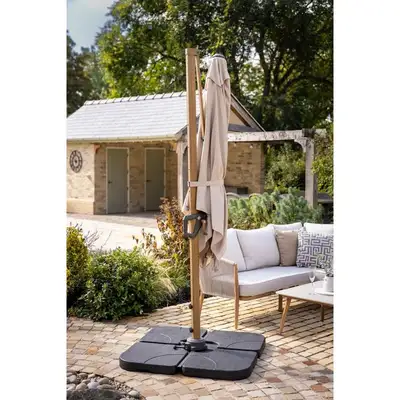 Hartman Aegean Folie 2.5m Square Cantilever Parasol - Dove - image 4