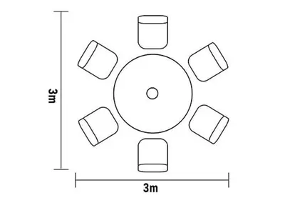 Hartman Berkeley 6 Seat Round Dining Set Maize - image 4