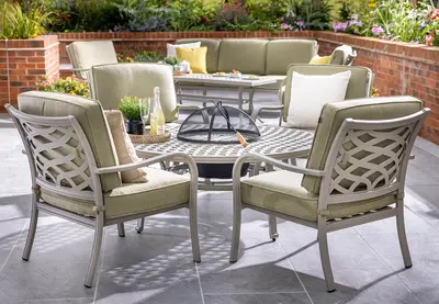 Hartman Buxton Round Cosy Fire Pit Lounge Set Maize - image 1