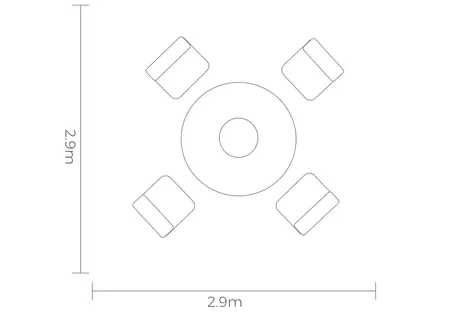 Hartman Buxton Round Cosy Fire Pit Lounge Set Maize - image 6