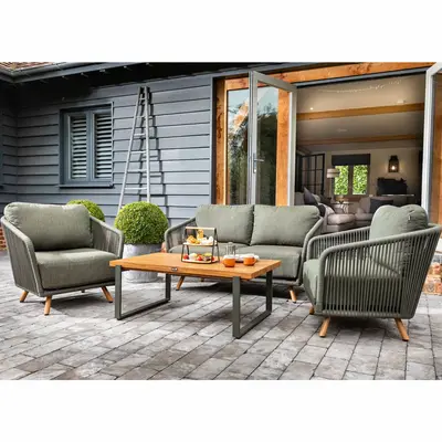 Hartman Eden 2 Seat Lounge Set - Moss-uniper Rope-Acacia Wood - image 1