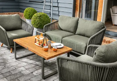 Hartman Eden 2 Seat Lounge Set - Moss-uniper Rope-Acacia Wood - image 2