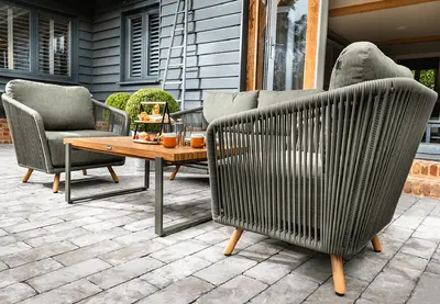 Hartman Eden 2 Seat Lounge Set - Moss-uniper Rope-Acacia Wood - image 3