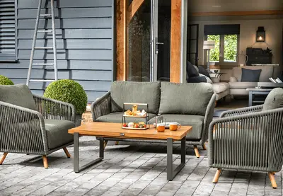 Hartman Eden 2 Seat Lounge Set - Moss-uniper Rope-Acacia Wood - image 4
