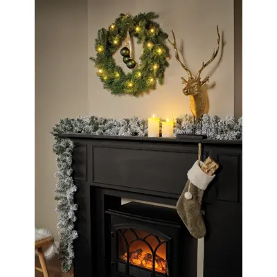 Kaemingk Everlands Imperial garland snowy Pre-Lit 270cm