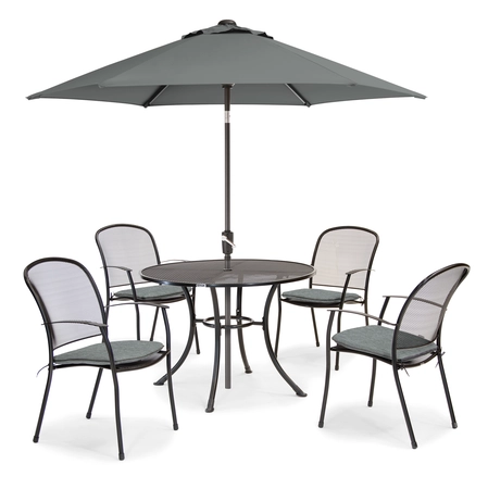 Kettler Caredo 4 Seat Set with Parasol - Slate - image 1