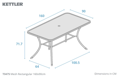 Kettler Caredo 6 Seat Set with Parasol - Slate - image 6