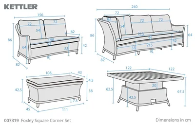 Kettler Foxley Square Corner Set - image 4