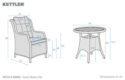 Kettler Hazel 2 Seat Bistro Set - image 5