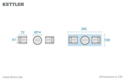 Kettler Hazel 2 Seat Bistro Set - image 6