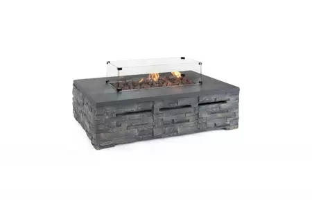 Kettler Kalos Stone Fire Pit Coffee Table 132x85cm - image 1