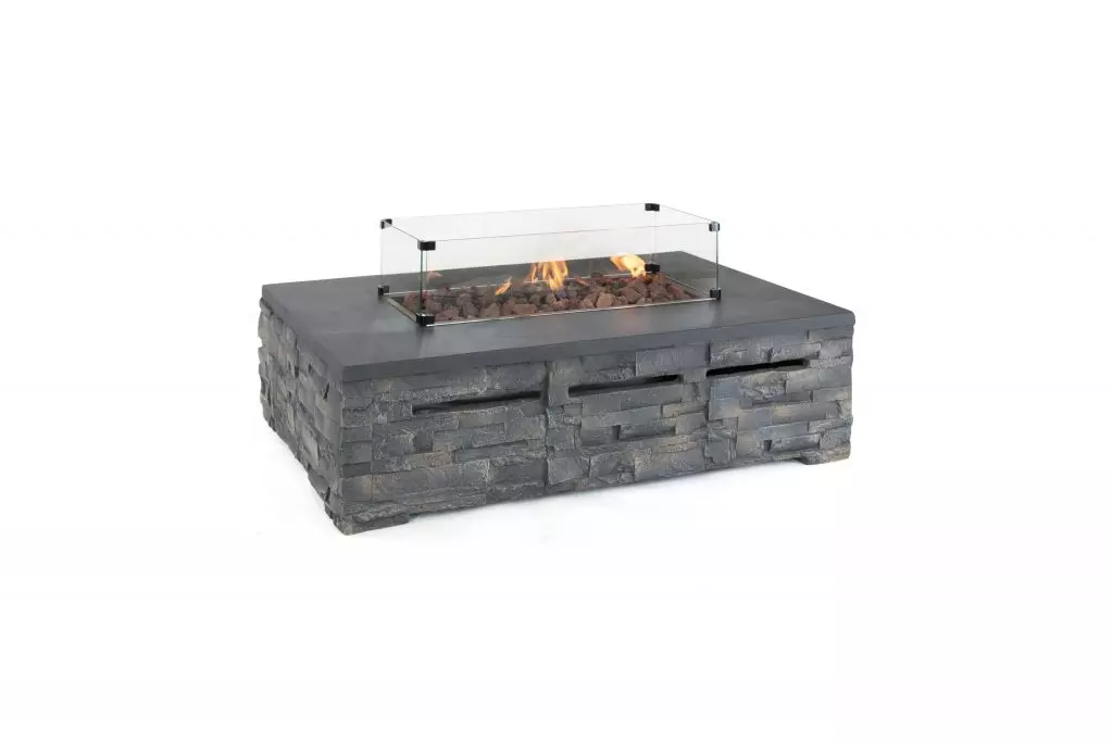 Kettler Kalos Stone Fire Pit Coffee Table 132x85cm Codsall & Wergs