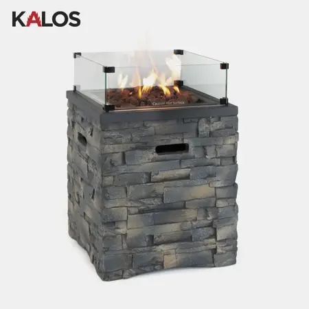 Kettler Kalos Stone Fire Pit Square 52cm - image 1
