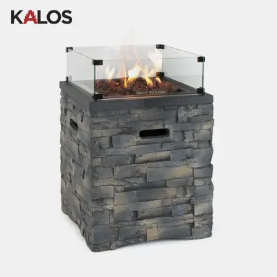Kettler Kalos Stone Fire Pit Square 52cm - image 2