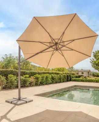 Kettler Orion 3m Cantilever Parasol Grey/Stone - image 1