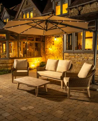 Kettler Orion 3m Cantilever Parasol Grey/Stone - image 2