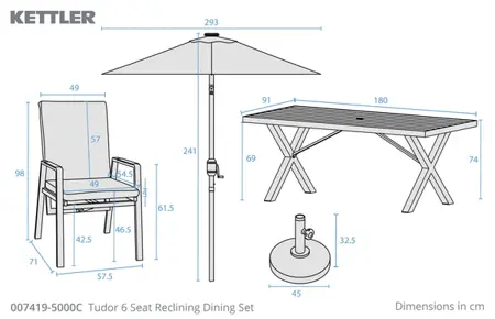 Kettler Tudor 6 Seat Dining Set - image 2