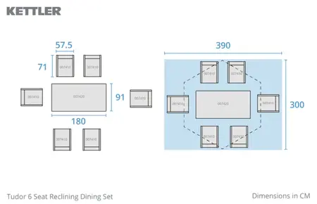 Kettler Tudor 6 Seat Dining Set - image 3