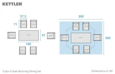 Kettler Tudor 6 Seat Dining Set - image 3