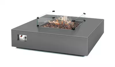 Kettler Universal Fire Pit Coffee Table 105cm with Glass surround & Regulator - image 1