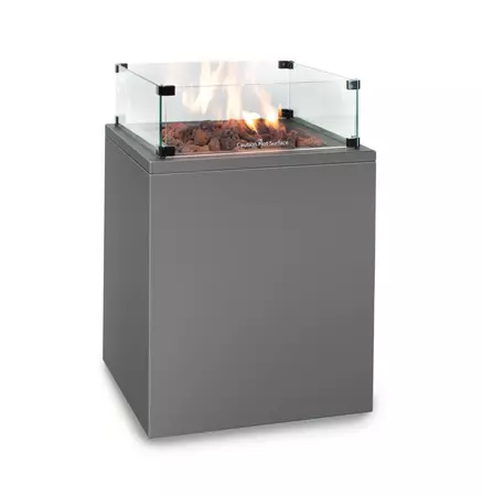 Kettler Universal Fire Pit Square 52cm with Glass surround & Regulator - image 1