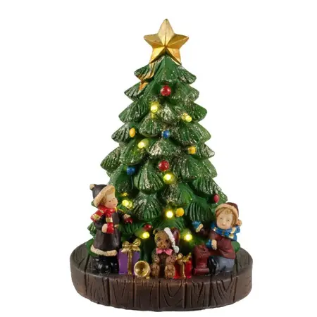 Lumineo Village Christmas Tree 2 Ass - Multi LED - image 1