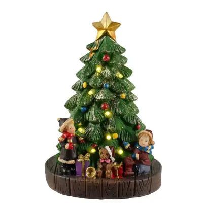 Lumineo Village Christmas Tree 2 Ass - Multi LED - image 1