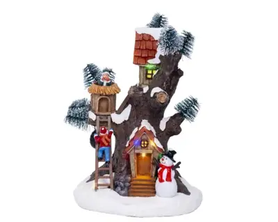 Lumineo Village Festive Treehouse Scene - Multi LED - image 1