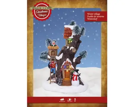 Lumineo Village Festive Treehouse Scene - Multi LED - image 2