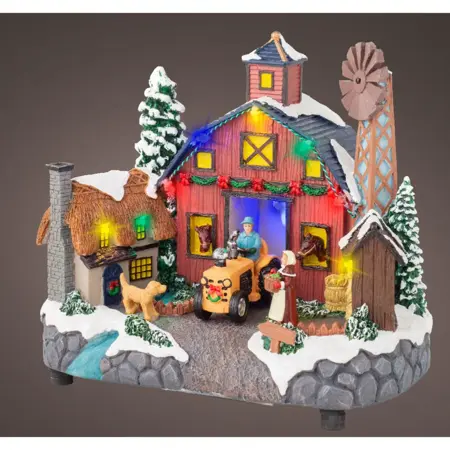Lumineo Village Market Stalls Scene - Multi LED