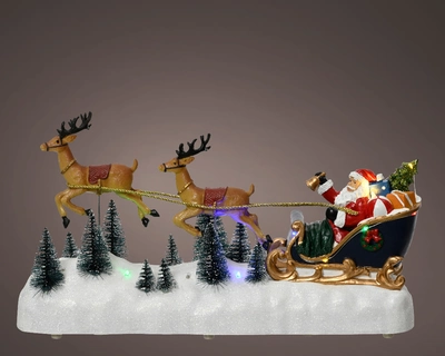 Lumineo Village Santas Sleigh Scene - Multi LED - image 2