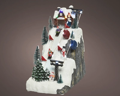 Lumineo Village Ski Slope/Cable Car Scene - Multi LED - image 2