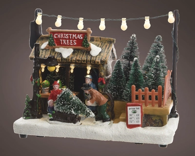 Lumineo Village Xmas Tree Shop Scene - Warm White LED - image 2