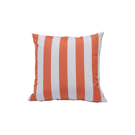 Orange Stripe Square Scatter Cushion